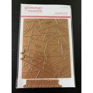 Spellbinders Glimmer of the Month April 2025 Scattered Letters Hot Foil Plate